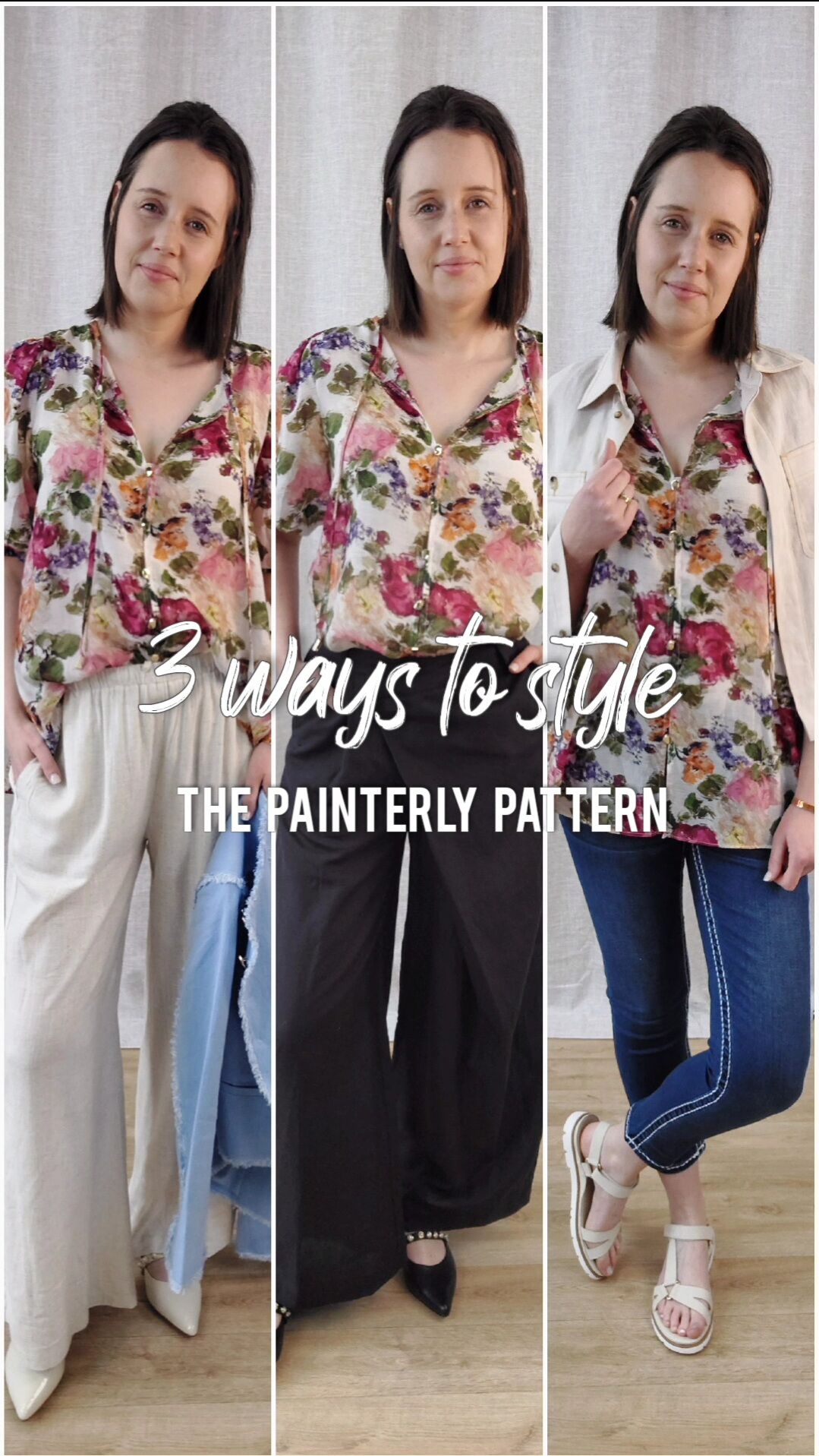 Painterly pattern 3 ways